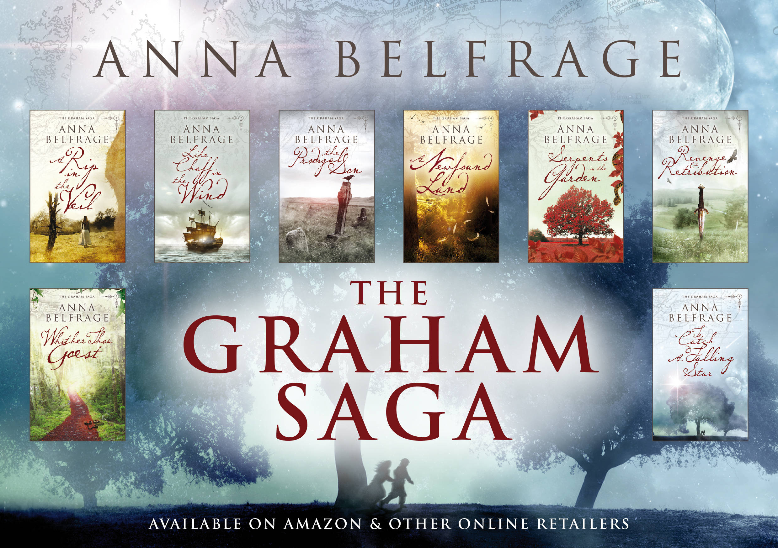 image shows: The Graham Saga series of novels by Anna Belfrage