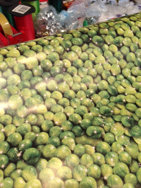 Image of brussels sprout wrapping paper <h2>2013-12-11 - Book Signing at the Regency Bookshop in Surbiton</h2>