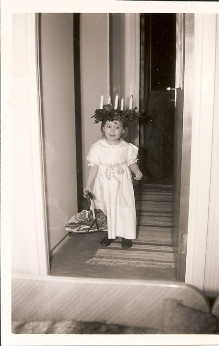 Image of christina aged 3 festival of st lucia <h2>2013-12-19 - The Darkest Night of the Year</h2>