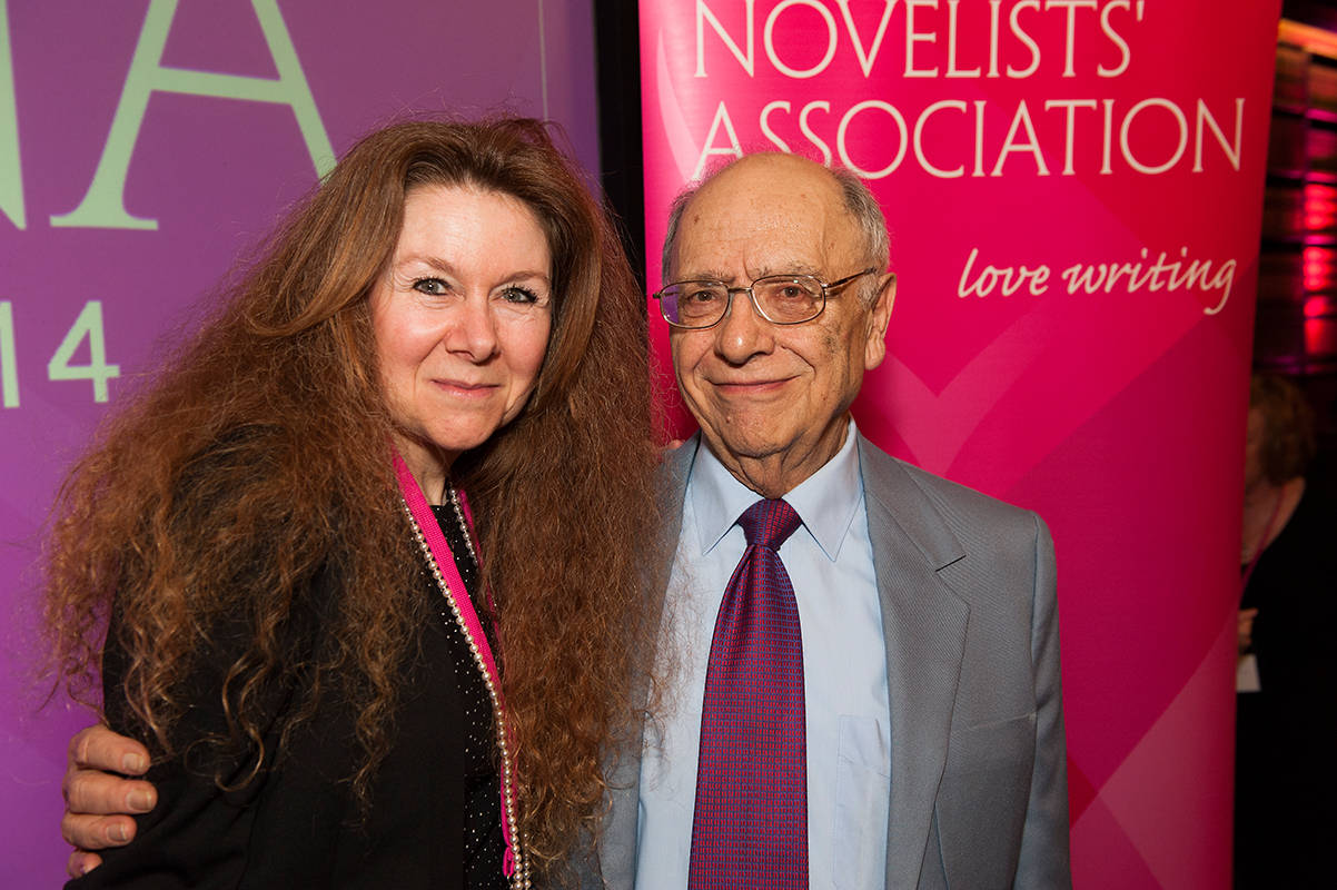 Image of christina with dr david hessayon <h2>2014-03-20 - The Gilded Fan is a Winner!</h2>