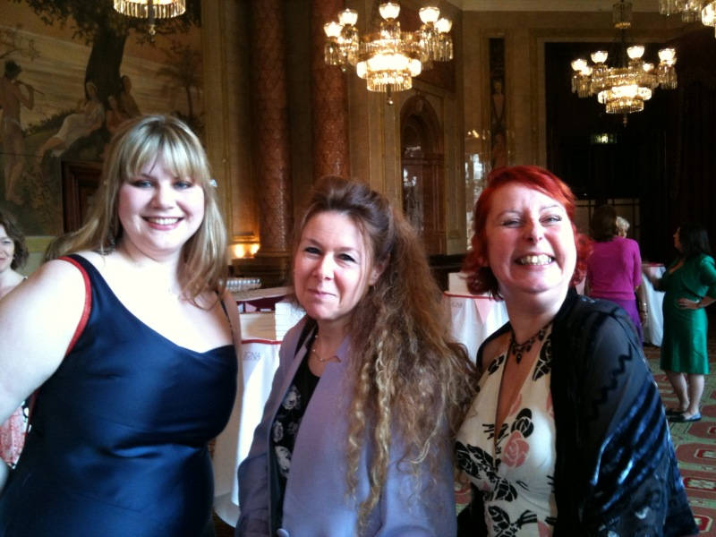 image shows: With Fellow Choc-Liteers, Kate Johnson & Jane Lovering