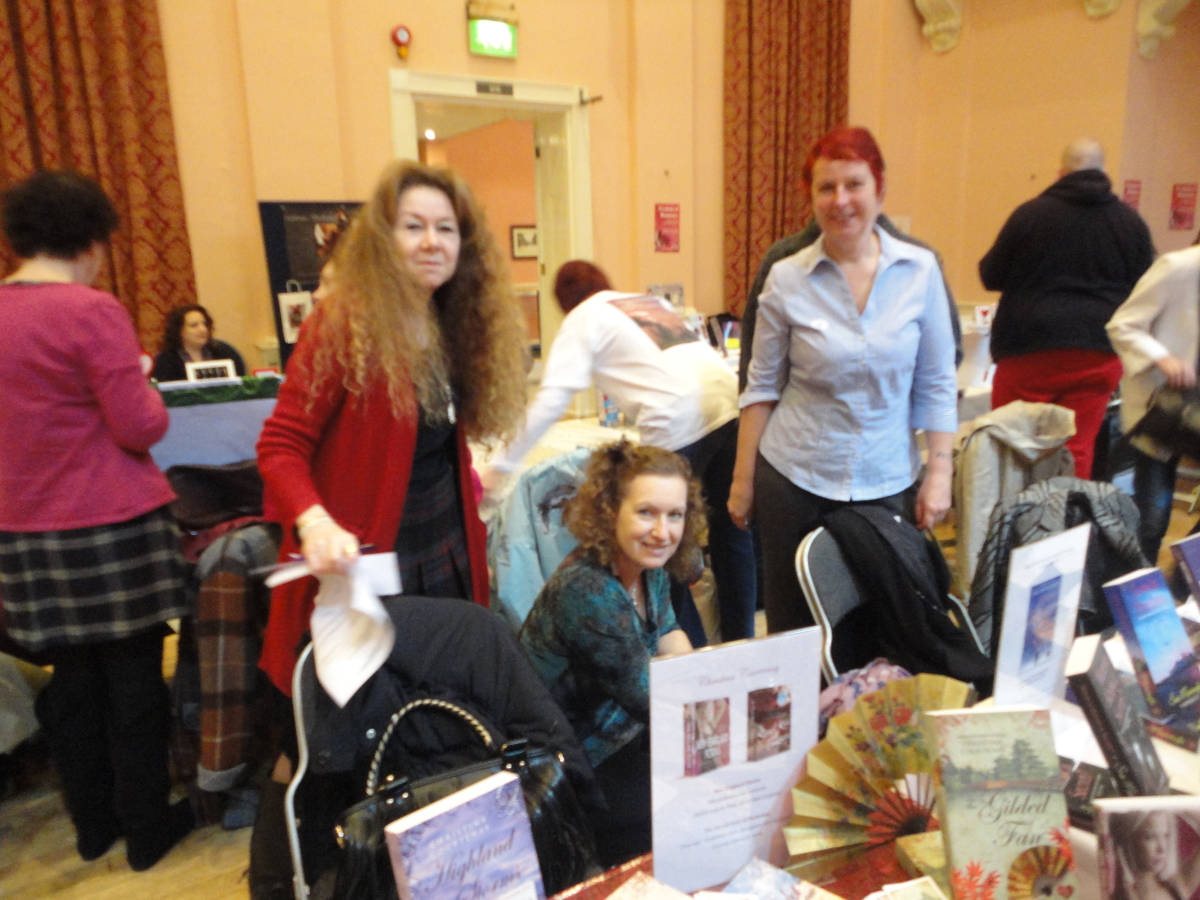 image shows: With Sue Moorcroft and Jane Lovering at the fair