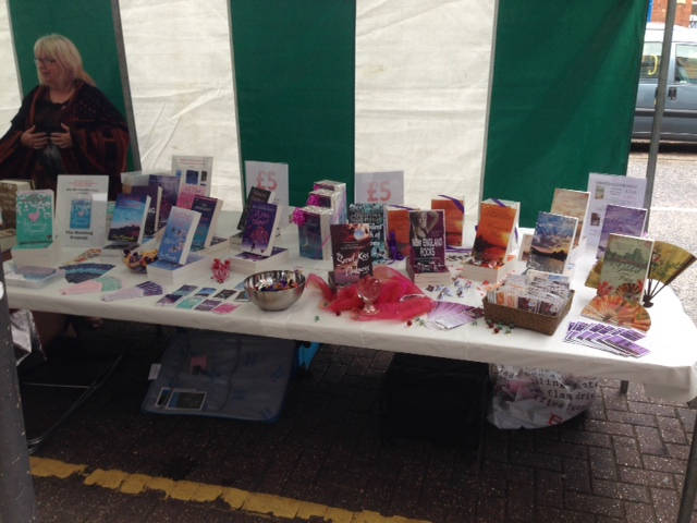 image shows: Scenes from and friends in the book tent at the Festival of Romantic Fiction 2014