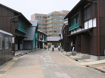 image shows: Dejima Main Street, Looking towards Nagasaki