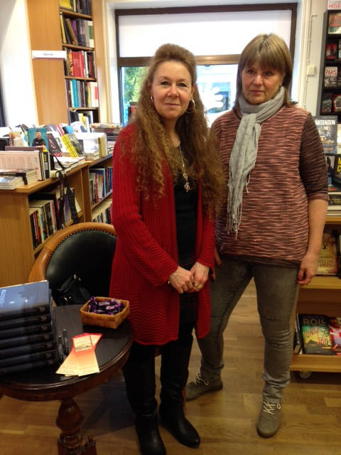 image shows: Meeting fellow author Ewa Klingberg in EksjÃ¶ was a highlight!