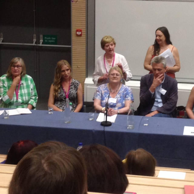 image shows: Caroline Sheldon, Hannah Ferguson, Carole Blake and Tim Bates (with Eileen Ramsay and Jan Jones behind them)