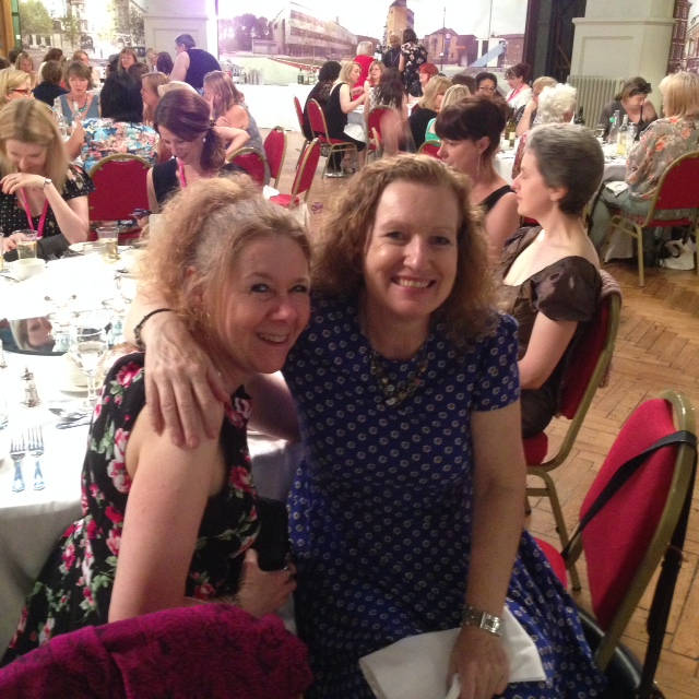 image shows: With the lovely Sue Moorcroft â€“ my talk â€˜partnerâ€™