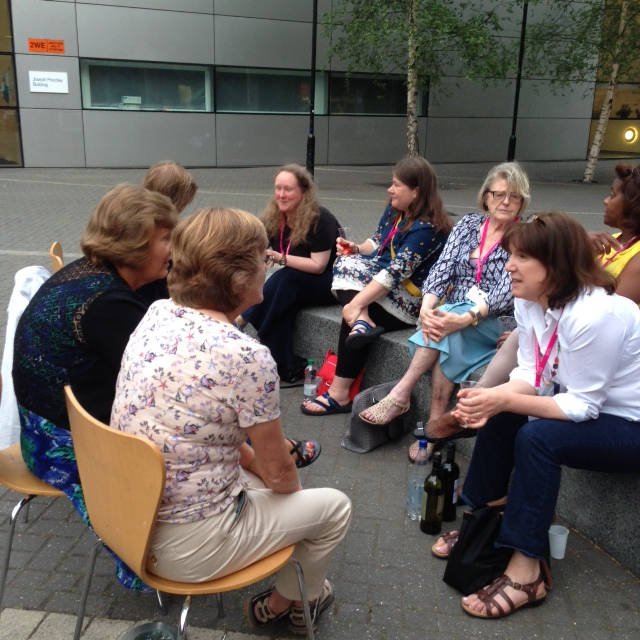 image shows: Some of the conference first-timers looked after by Katy Haye