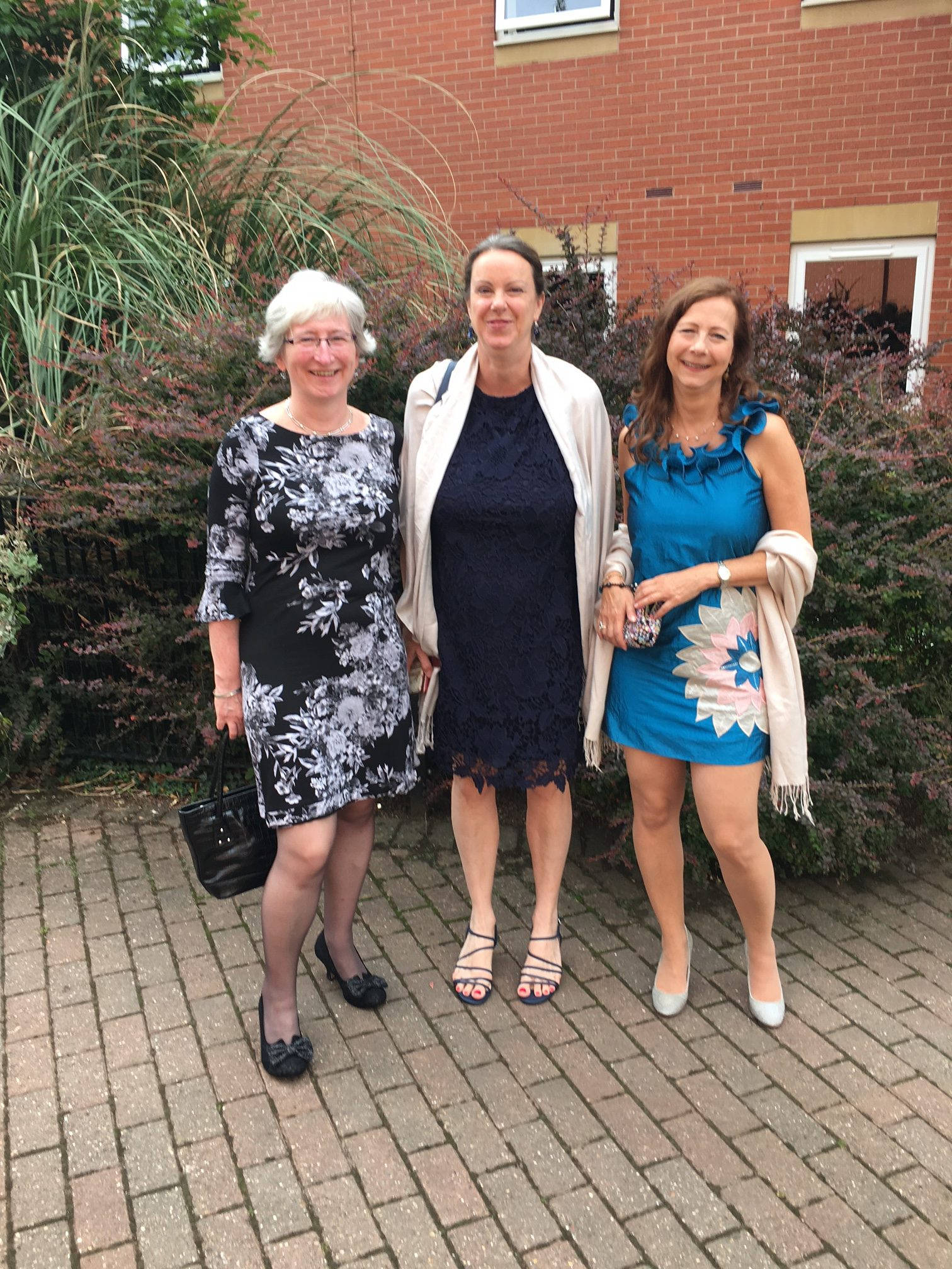 image shows: Claire and Gill-Marie heading off to the gala dinner with Henriette Gyland