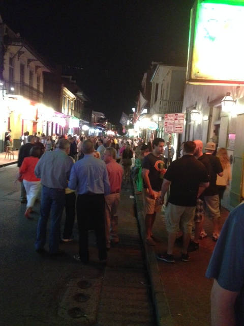 image shows: Bourbon Street at Night