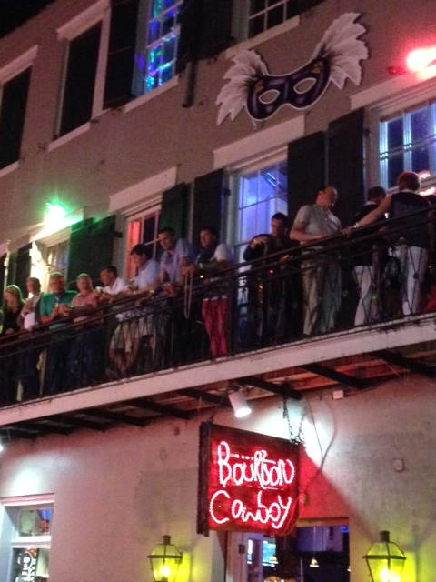 image shows: A Bourbon Street Balcony