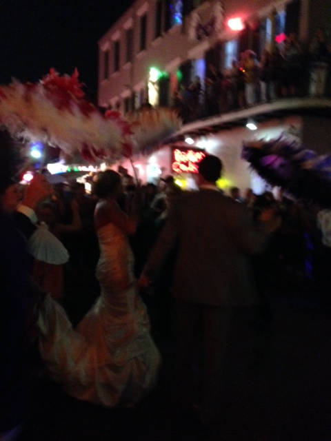 image shows: Bourbon Street at Night