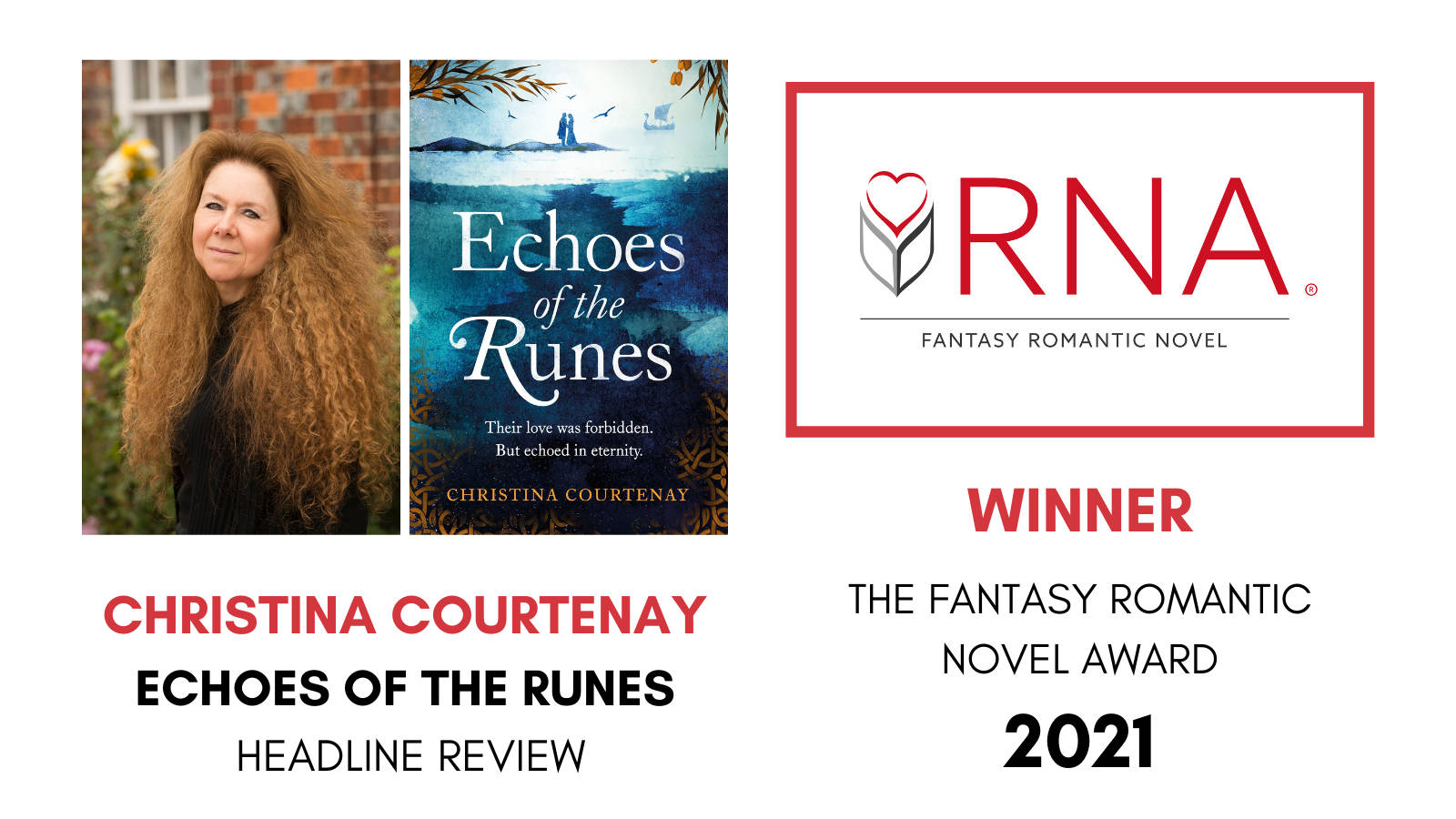 image shows: Winner of the 2021 RNA Fantasy Romantic Novel Award