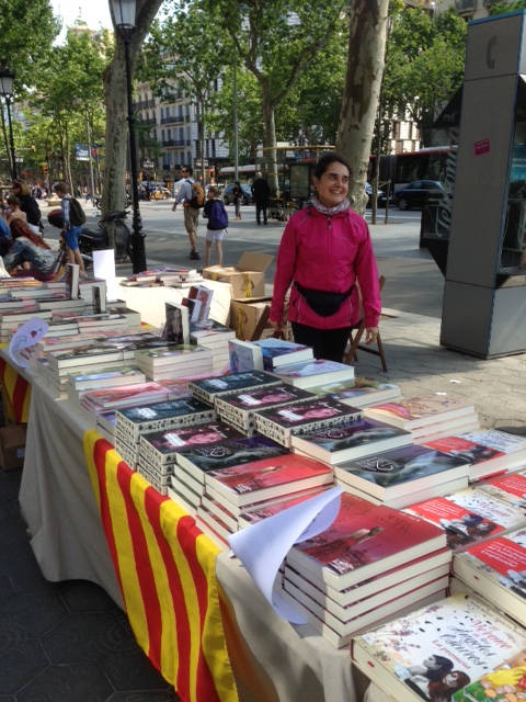 image shows: Rosa at the Libros de Seda stand