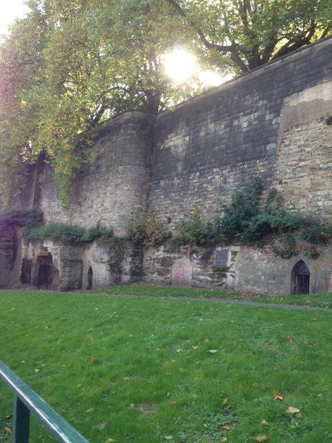 image shows: Part of the castle walls