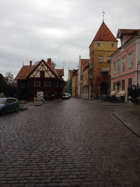 image shows: A Cobbled Street in Visby