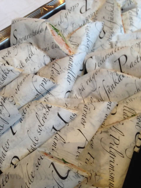 image shows: Literary Wraps for Dinner