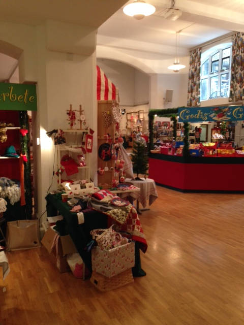 image shows: Stalls inside the Swedish Church