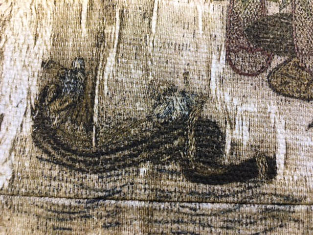 image shows: Detail from the lovingly restored Bacton Altar Cloth