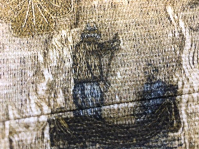 image shows: Detail from the lovingly restored Bacton Altar Cloth