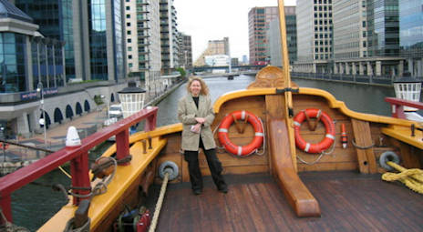image shows: Me on the deck of the Götheborg