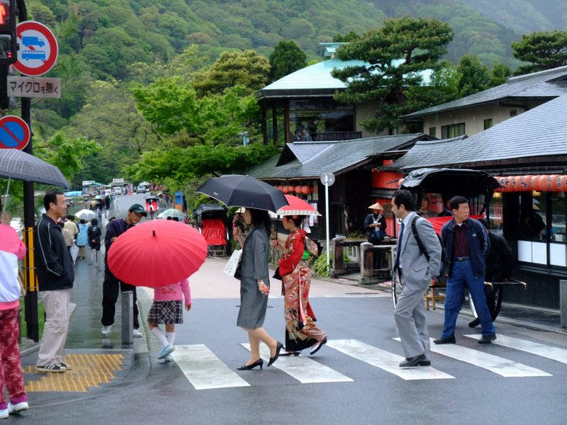 image shows: Liz Fenwick loves Japan where she recorded this street scene 