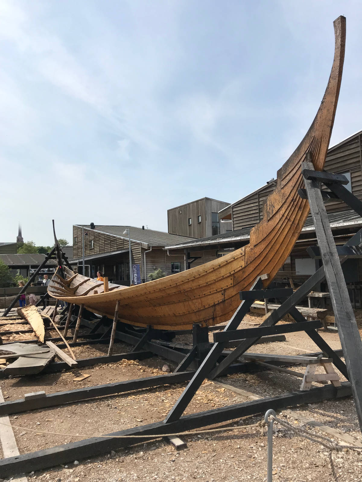 image shows: Viking Research: Longboat in Roskilde Viking Museum